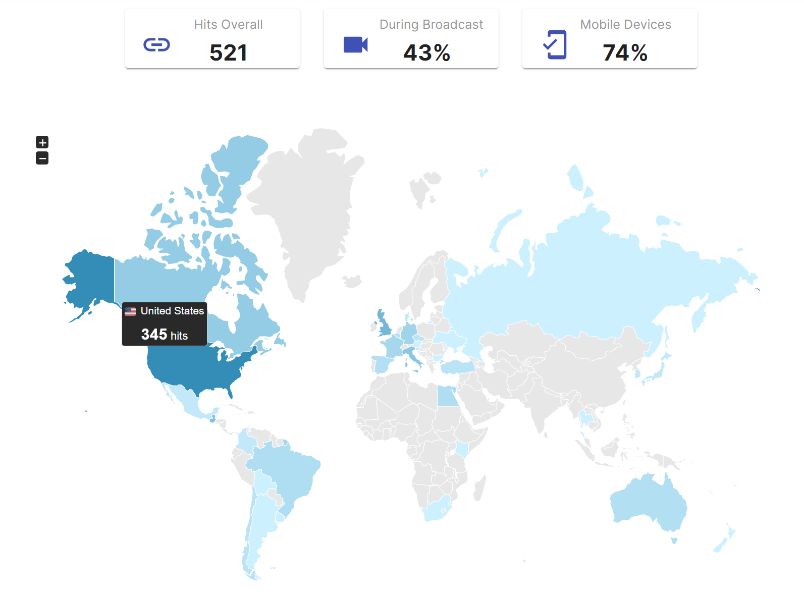 See where your viewers are coming from on a world map